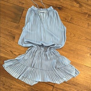 Current Air Light Blue Pleated Dress